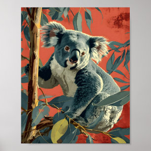 Poster Vintage Koala : Un charme intemporel pour la faune