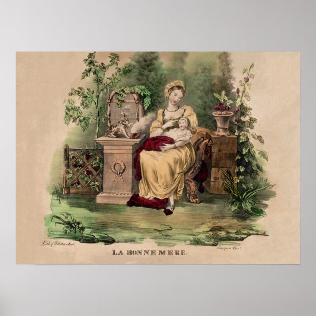 Poster Vintage La Bonne Mère, Restauré (Devant)