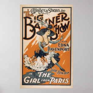 Poster Vintage La Fille De Paris
