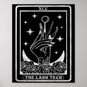 Poster Vintage La Lash Tech Carte Tarot The Lash Tech, S
