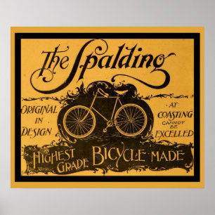 Poster Vintage L'Affiche De Vélo Spalding