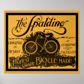 Poster Vintage L'Affiche De Vélo Spalding