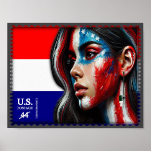 Poster Vintage L'Amerique - Hisp