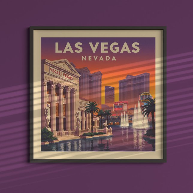 Poster Vintage Las Vegas Nevada (Créateur téléchargé)