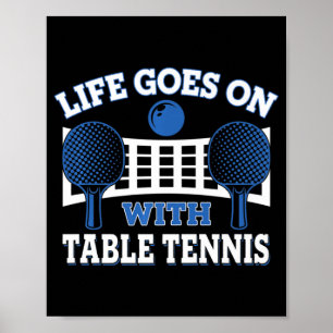 Poster Vintage Life Continue Avec Le Jeu De Ball De Tenni