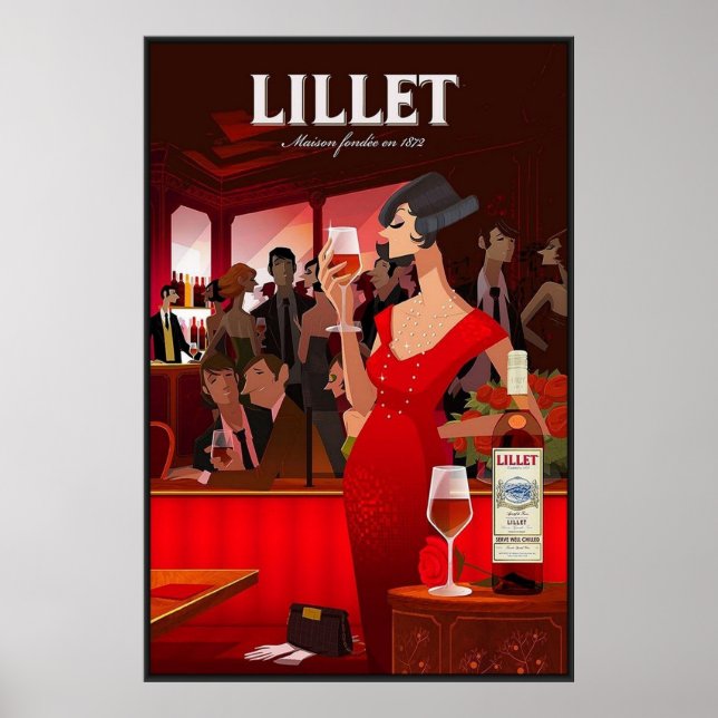 Poster vintage Lillet (Devant)