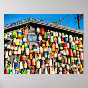 Poster Vintage Lobster Buoys