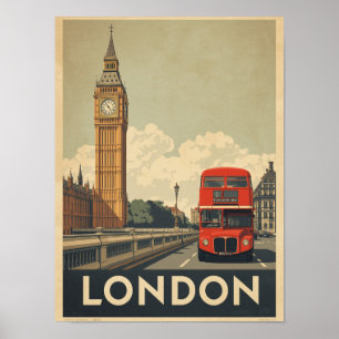 Poster Vintage Londres Travel