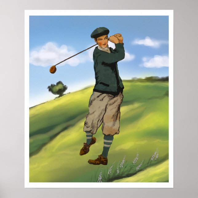 Poster Vintage look Golf Imprimer (Devant)