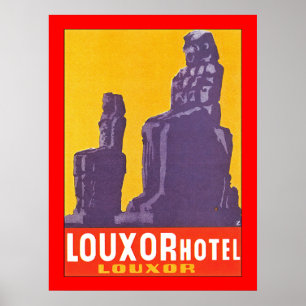 Poster Vintage Louxour Hotel Egypt
