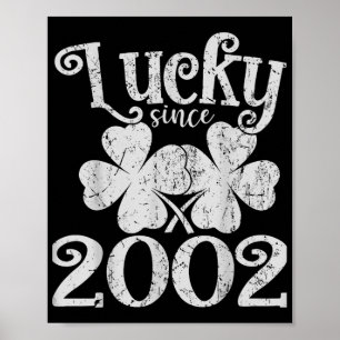 Poster Vintage Lucky depuis 23 2002 Lucky St. Patricks Da