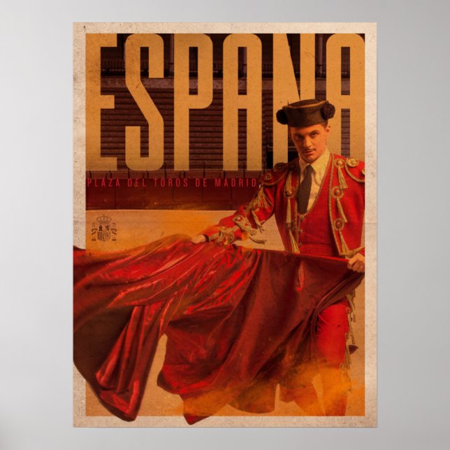 Poster Vintage Madrid Matador (Devant)