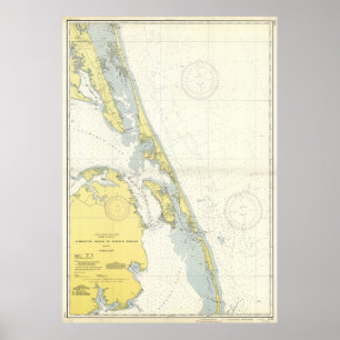 Poster Vintage Map of The Outer Banks (1942)