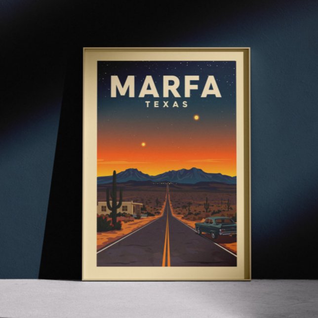 Poster Vintage Marfa Texas (Créateur téléchargé)