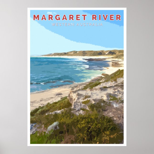 Poster vintage - Margaret River, Australie occiden (Devant)