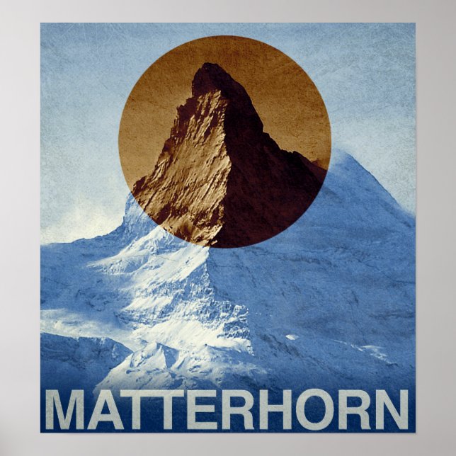 Poster Vintage Matterhorn Suisse Voyage (Devant)