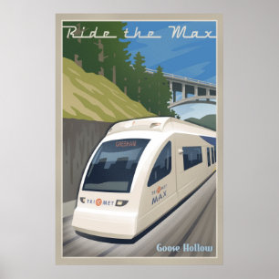 Poster vintage Max Light Rail Travel