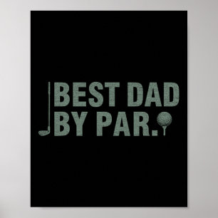 Poster Vintage Meilleur papa Par Par Père &#; s Jour Golf
