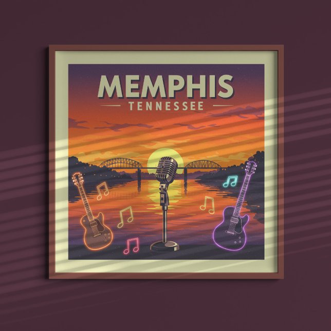 Poster Vintage Memphis Tennessee (Créateur téléchargé)