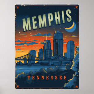 Poster Vintage Memphis, Tennessee
