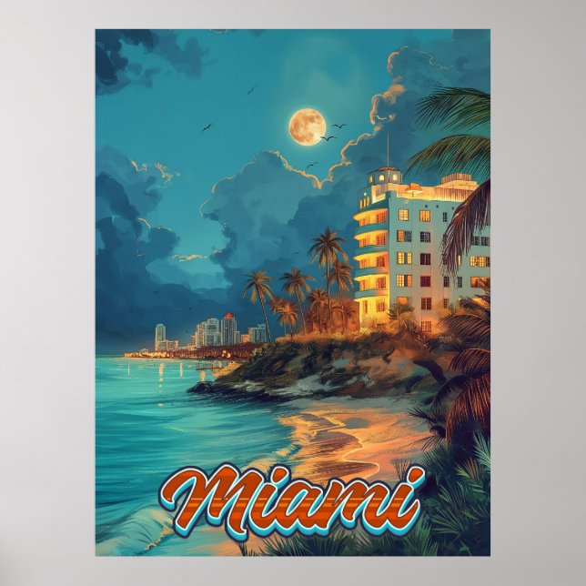 Poster Vintage Miami (Devant)