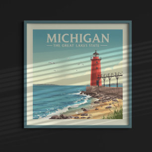 Poster Vintage Michigan