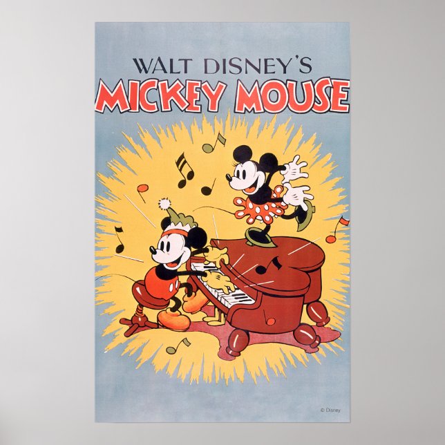 Poster Vintage Mickey et Minnie (Devant)