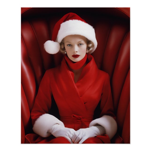 Poster Vintage Mme Claus (Devant)