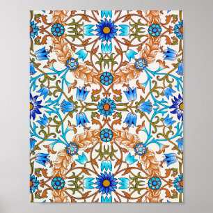 Poster Vintage modèle floral, William Morris
