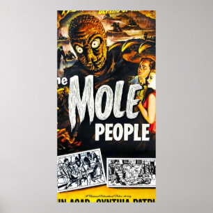 Poster Vintage Mole People Horror Movie