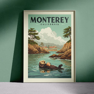 Poster Vintage Monterey Californie