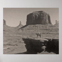 Poster vintage Monument Valley Cowboy