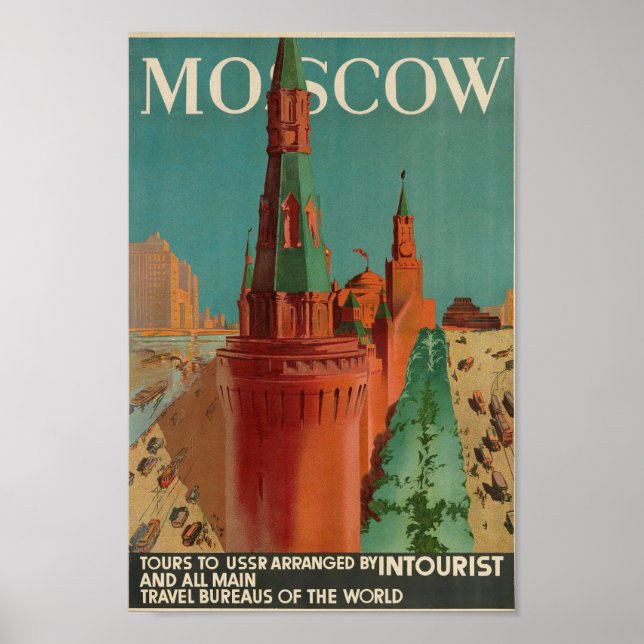 Poster Vintage Moscou (Devant)