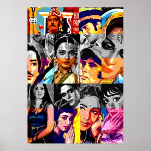 Poster Vintage Motif de Bollywood 3
