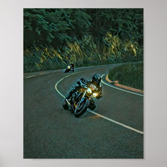 Poster vintage motorcycle art (Devant)
