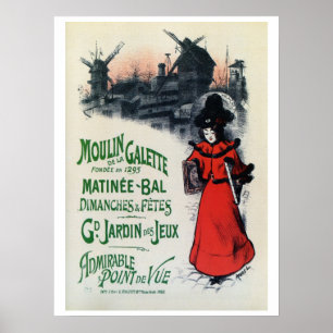 Poster Vintage Moulin de la Galette Art français