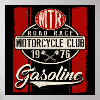 Poster vintage MTR Road Race Motorcycle Club 1976