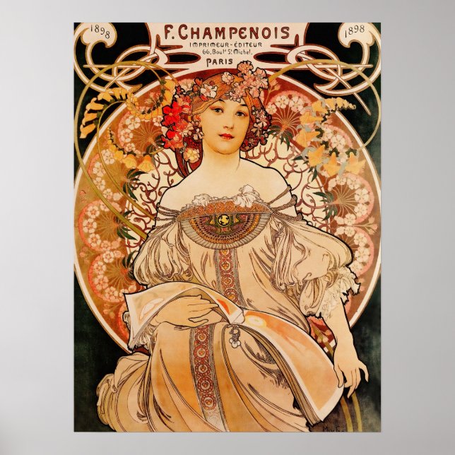 Poster Vintage Mucha Art Nouveau (Devant)