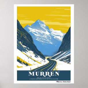 Poster Vintage Murren, Suisse