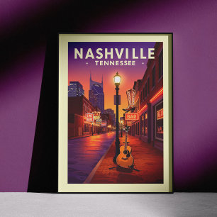 Poster Vintage Nashville Tennessee