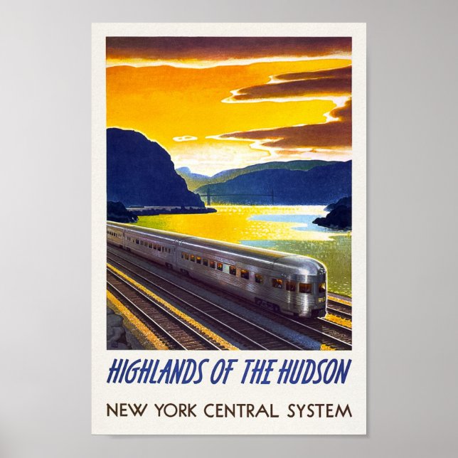 Poster vintage New York Railway (Devant)
