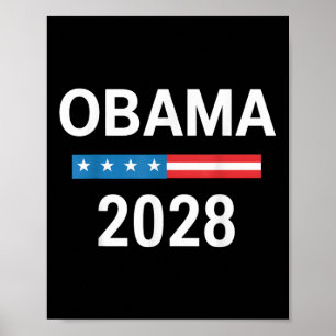 Poster Vintage Obama 2028 Un drôle d'élection politique p