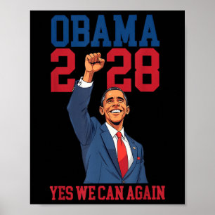 Poster Vintage Obama 2028 Un drôle d'élection politique p