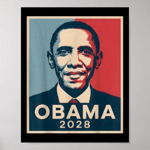 Poster Vintage Obama 2028 Un drôle d'élection politique p