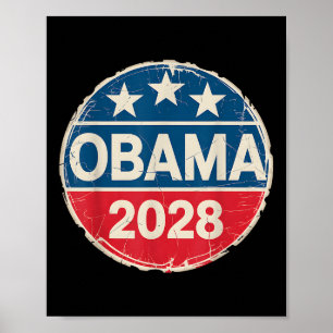 Poster Vintage Obama 2028 Un drôle d'élection politique p