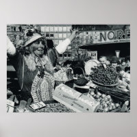 Vintage Oktoberfest, Munich, Vendeur de fruits du