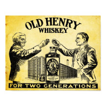 Poster vintage Old Henry Whiskey