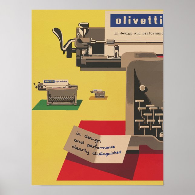 Poster Vintage Olivetti (Devant)