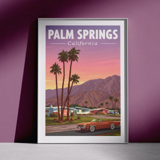 Poster Vintage Palm Springs Californie (Créateur téléchargé)