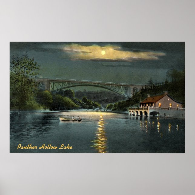 Poster vintage Panther Hollow Lake (Devant)